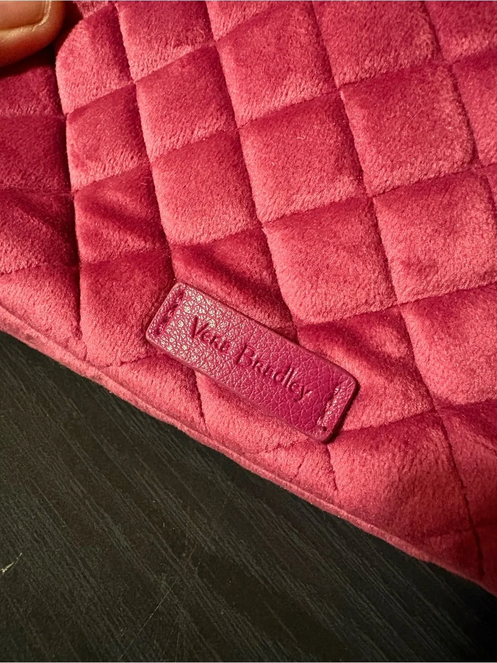 Vera Bradley Magenta Quilted Cosmetic Case